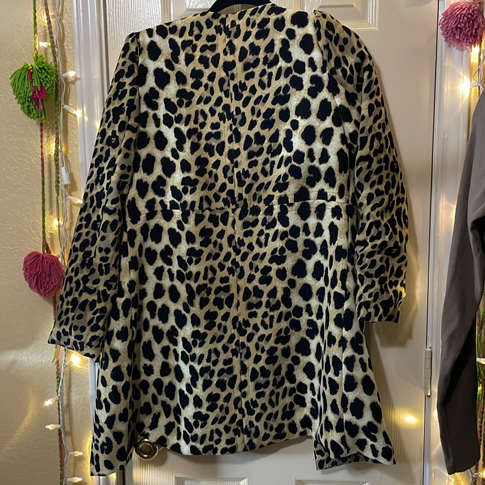 Zara Basic Animal Print Jacket In Medium - image 4